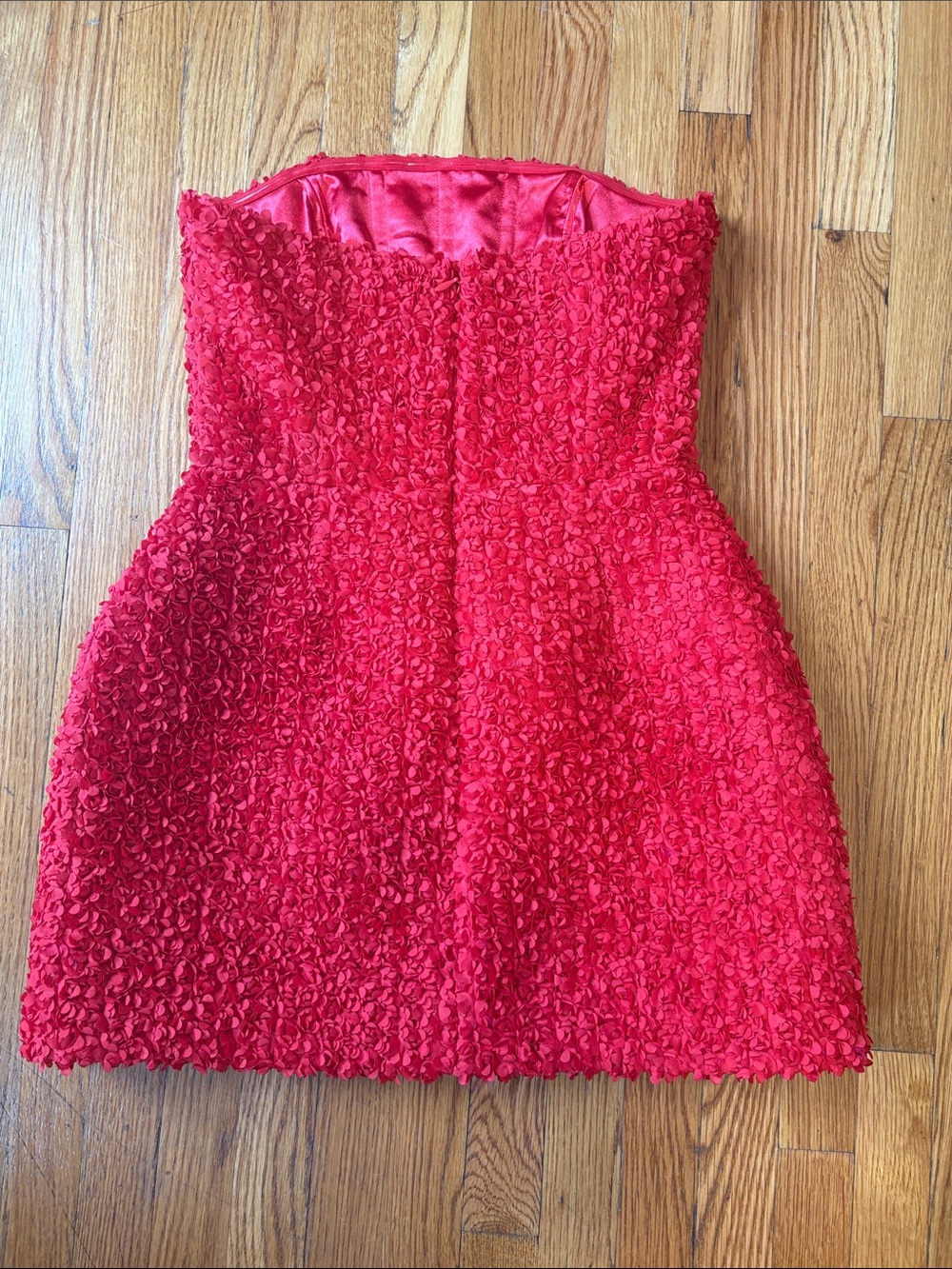 Nadine Merabi Maisy 3D Tulip Floral Strapless Mini Dress - Picture 3 of 5